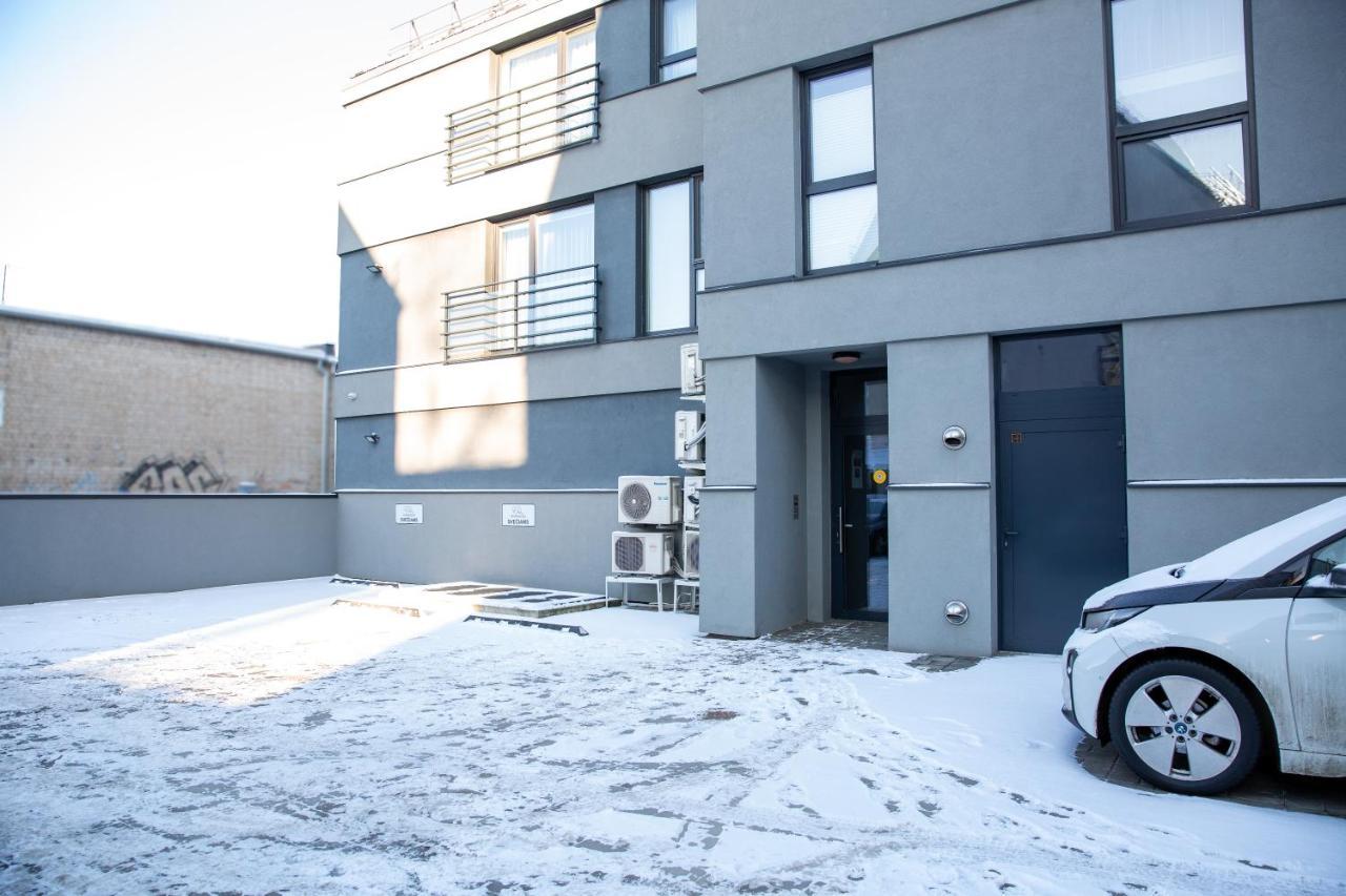 Luxurious Blue&Yellow Apartment In Kaunas Center Exterior foto